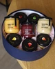 Подарочный набор СИНИЙ ROUND на 8 вкусов медовой пасты по 250 грамм. Оформление розовая пудра. ТМ Honey Life - изображение 1