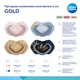 Пустышка силиконовая симметричная Canpol babies Gold 18+ месяцев 2 шт (22/666_blu) - изображение 10