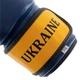 Перчатки боксерские на липучке Україна Zelart 7555 размер 14 унции Blue-Yellow - изображение 4