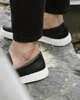 Кожаные мужские слипоны мокасины с перфорацией Legessy CROSBY BLACK AND WHITE 42 - изображение 6