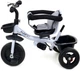 Дитячий триколісний велосипед коляска FunFit KIDS TWIST з батьківською ручкою велосипед для хлопчика, дитячий велосипед з капюшоном для дівчинки сірий - зображення 4