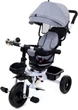 Дитячий триколісний велосипед коляска FunFit KIDS TWIST з батьківською ручкою велосипед для хлопчика, дитячий велосипед з капюшоном для дівчинки сірий - зображення 8