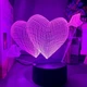 Светодиодный 3D ночник для влюблённых Сердца 10x15x18см - изображение 1