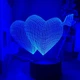 Светодиодный 3D ночник для влюблённых Сердца 10x15x18см - изображение 4