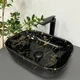 Умивальник (раковина) VBI RAVENNA MARBLE BLACK GLOSSY накладний - изображение 1
