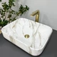 Умивальник накладний VBI Palermo 500x400x140мм прямокутний мармур VBI-012302 - зображення 4