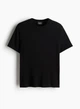 Чоловіча трикотажна футболка Regular Fit H&M (57378) L Чорна - зображення 2