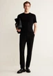 Чоловіча трикотажна футболка Regular Fit H&M (57378) L Чорна - зображення 6