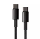 Кабель зарядки Baseus Tungsten Gold/Type-C/Type-C/100W/2м black (CATWJ-A01) - изображение 3