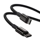 Кабель зарядки Baseus Tungsten Gold/Type-C/Type-C/100W/2м black (CATWJ-A01) - изображение 4