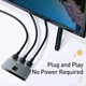 Компактный Переходник HUB Baseus Matrix HDMI Switcher (CAHUB-BC0G) Space Gray - изображение 4