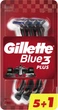 Одноразовые станки для бритья (Бритвы) мужские Gillette Blue 3 Nitro 6 шт (7702018362585) - изображение 1