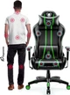 Комп'ютерне крісло для геймера Diablo Chairs X-One 2.0 Normal Size Black/Green - изображение 6