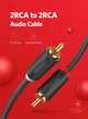 Кабель переходник UGREEN AV104 2RCA Male to 2RCA Male Cable 200cm Black - изображение 3