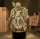 Акриловый 3D светильник - ночник Аниме Гатс Берсерк Черный Мечник 1цвет Большой размер 17см х 13см - изображение 1
