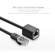 Патч-корд UGREEN NW112 RJ-45 Cat6 F/UTP Male/Female 1000Mbps 0.5m Black (11278) - изображение 4