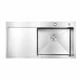 Мийка для кухні з нержавіючої сталі з крилом чаша праворуч Lidz H7849L Brushed Steel 3,0/1.0 мм Сатин - зображення 1