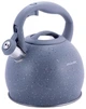 Чайник Kamille 3 л из нержавеющей стали со свистком и ручкой soft-touch KM-1074GR - изображение 1