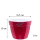 Горшок с автополивом Santino ASTI 1,4 л красный-белый (AST14RP/WHT) - изображение 2