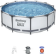 Каркасний басейн Bestway Steel Pro Max 4 in 1 з фільтруючою помпою та драбинкою 366 x 100 см (6942138982435) - зображення 2