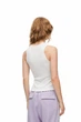 Женская майка в рубчик LOEWE Anagram tank top Размер S Белый - изображение 3