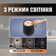 Настольная лед лампа ML-G01A на аккумуляторе с 3 режимами света usb зарядка - led портативный настольный фонарь для дома офиса стола кафе бара комнаты работы беспроводной светильник сенсорный светодиодный универсальный ночник (Черный) - изображение 3