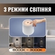 Настольная лед лампа ML-G01A на аккумуляторе с 3 режимами света usb зарядка - led портативный настольный фонарь для дома офиса стола кафе бара комнаты работы беспроводной светильник сенсорный светодиодный универсальный ночник (Белый) - изображение 3