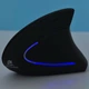 Мишка комп'ютерна бездротова вертикальна JEQANG JW-585 Bluetooth BT3.0 BT5.2 RGB Blue з вбудованим акумулятором Black - зображення 3