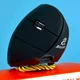Мишка комп'ютерна бездротова вертикальна JEQANG JW-585 Bluetooth BT3.0 BT5.2 RGB Blue з вбудованим акумулятором Black - зображення 7
