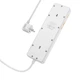 Сетевой удлинитель HOCO AC13A Talento 1.5м 5-position socket 1C3A USBx3 + Type-C White (6942007607148 ) - изображение 4