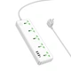 Сетевой удлинитель HOCO AC13A Talento 1.5м 5-position socket 1C3A USBx3 + Type-C White (6942007607148 ) - изображение 2