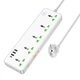Сетевой удлинитель HOCO AC13A Talento 1.5м 5-position socket 1C3A USBx3 + Type-C White (6942007607148 ) - изображение 3