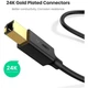 Кабель UGREEN US135 USB 2.0 AM to BM Print Cable 1m (Black) (UGR-20846) - изображение 3
