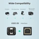 Кабель UGREEN US135 USB 2.0 AM to BM Print Cable 1m (Black) (UGR-20846) - изображение 4
