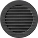 Решетка круглая с сеткой AIRROXY AOzSg 70 Graphite (02-236) - изображение 1