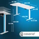 Стіл з регулюванням висоти електричний Casaria 160x75, білий - изображение 5