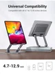 Настольная подставка UGREEN LP339 для планшета iPad Pro 13, 12, 9, 11, iPad Air 11, 13 Mini 6, 5 ноутбука iPad Pro iPhone Xiaomi Aluminium Grey (15165) - изображение 6