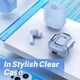 Беспроводные наушники TWS T2 с прозрачным зарядным кейсом вакуумные bluetooth 5.0 LED цифровой дисплей 517 Black - изображение 6
