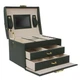 Шкатулка Casegrace SP-01111 Green 17*12*12,5 см для украшений и ювелирных изделий трехуровневая с зеркалом - изображение 3