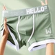 Набор мужских трусов боксеров Lesko PB-3199 L Light gray/Green/Coral/Black из 4 шт - изображение 2