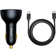 Автомобильное зарядное устройство с кабелем Baseus TZCCZM-0G 2Type-c/USB 160W Серое - изображение 1