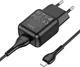 Зарядное устройство Hoco C96A 2.1A + кабель Lightning Black (36685) - изображение 3