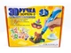 3D Ручка 3D Pen-3 с LCD дисплеем и 10 трафаретами Синяя + Набор пластика: 20 цветов по 10 метров 200 метров - изображение 4