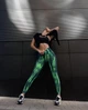 Лосины для фитнеса Whatiwear з эффектом пуш-ап градиент размер L (1380-green-L) - изображение 1
