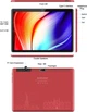 Планшет 10.1'' DUODUOGO S5E 4/64GB Wi-Fi 4 ядра Android 10 6000mAh Red Б/У - изображение 6