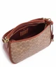 Сумка женская Coach Cary Schultertasche Canvas, glattes Leder beige/braun - изображение 3