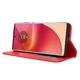 Чехол-книжка Deexe Retro Style для Motorola Edge 50 Fusion - Red - изображение 3