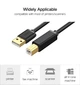 Кабель UGREEN US210 USB 3.0 AM to BM Print 2m Black (10372) - изображение 3
