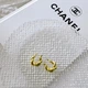 Модные позолоченные женские серьги-кольца с узором спиралью 14K на каждый день (DW4019) - изображение 3