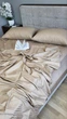 Постельное белье с резинкой BEIGE TONE, сатин страйп LUX Семейный размер, наволочки 70/70 - изображение 5